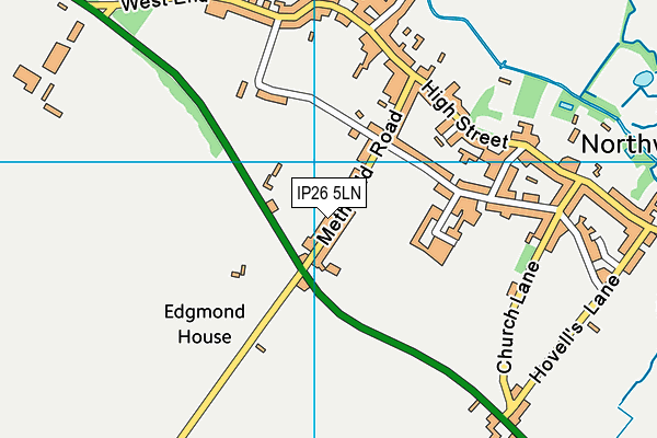 IP26 5LN map - OS VectorMap District (Ordnance Survey) IP26 5LN map - OS VectorMap District (Ordnance Survey)