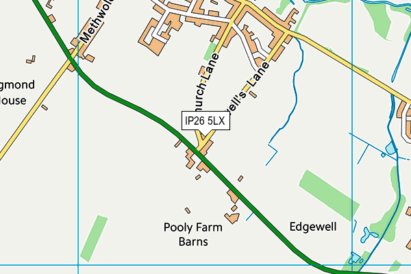 IP26 5LX map - OS VectorMap District (Ordnance Survey) IP26 5LX map - OS VectorMap District (Ordnance Survey)