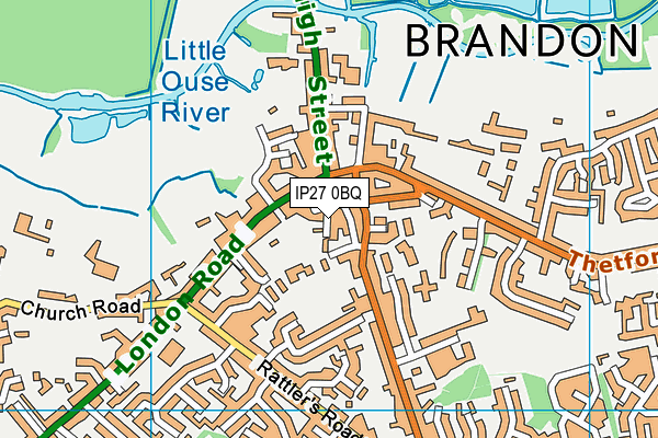 IP27 0BQ map - OS VectorMap District (Ordnance Survey) IP27 0BQ map - OS VectorMap District (Ordnance Survey)