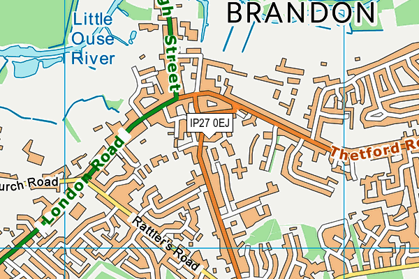 IP27 0EJ map - OS VectorMap District (Ordnance Survey) IP27 0EJ map - OS VectorMap District (Ordnance Survey)