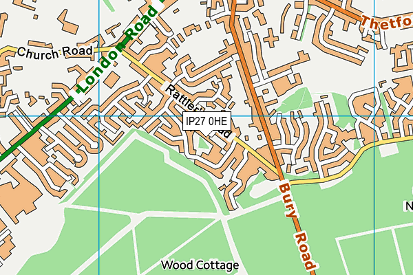 IP27 0HE map - OS VectorMap District (Ordnance Survey) IP27 0HE map - OS VectorMap District (Ordnance Survey)