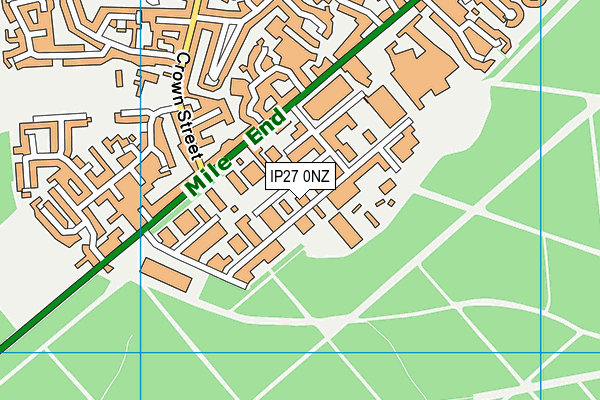 IP27 0NZ map - OS VectorMap District (Ordnance Survey) IP27 0NZ map - OS VectorMap District (Ordnance Survey)