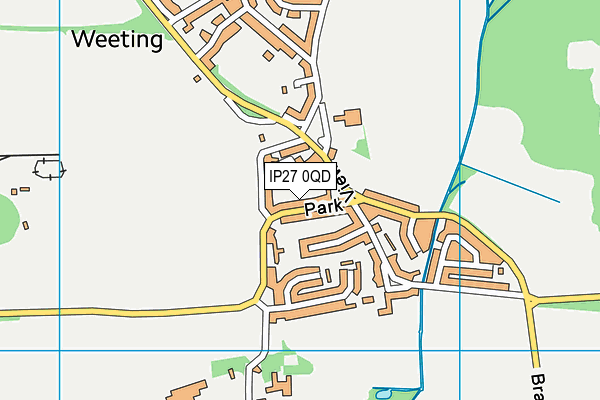 IP27 0QD map - OS VectorMap District (Ordnance Survey) IP27 0QD map - OS VectorMap District (Ordnance Survey)