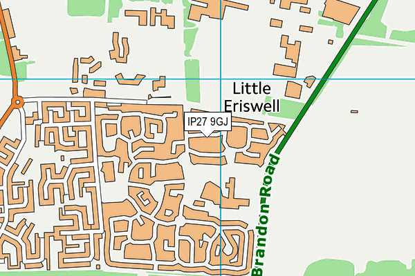 IP27 9GJ map - OS VectorMap District (Ordnance Survey) IP27 9GJ map - OS VectorMap District (Ordnance Survey)