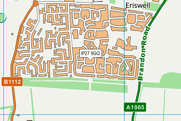 IP27 9GQ map - OS VectorMap District (Ordnance Survey) IP27 9GQ map - OS VectorMap District (Ordnance Survey)
