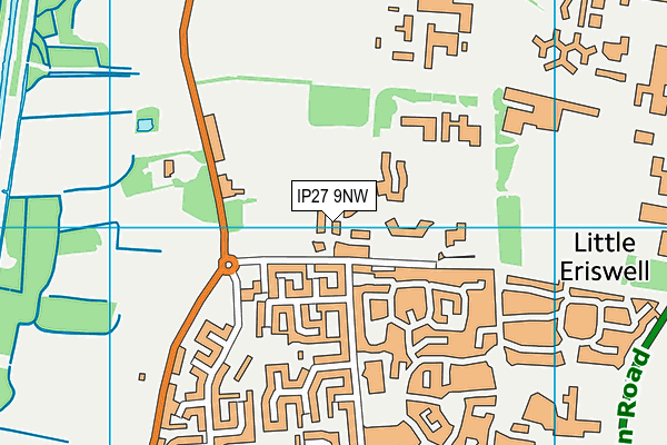 IP27 9NW map - OS VectorMap District (Ordnance Survey) IP27 9NW map - OS VectorMap District (Ordnance Survey)