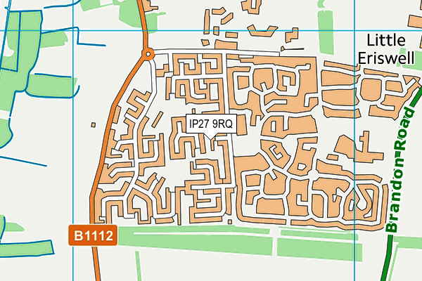 IP27 9RQ map - OS VectorMap District (Ordnance Survey) IP27 9RQ map - OS VectorMap District (Ordnance Survey)