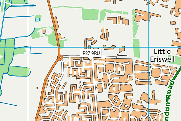 IP27 9RU map - OS VectorMap District (Ordnance Survey) IP27 9RU map - OS VectorMap District (Ordnance Survey)