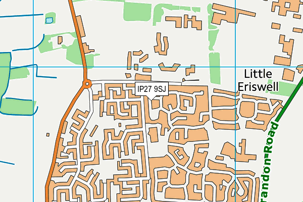 IP27 9SJ map - OS VectorMap District (Ordnance Survey) IP27 9SJ map - OS VectorMap District (Ordnance Survey)