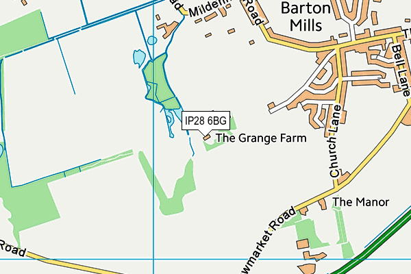 IP28 6BG map - OS VectorMap District (Ordnance Survey) IP28 6BG map - OS VectorMap District (Ordnance Survey)