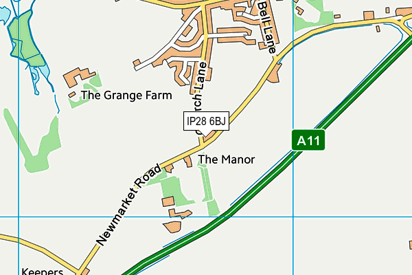 IP28 6BJ map - OS VectorMap District (Ordnance Survey) IP28 6BJ map - OS VectorMap District (Ordnance Survey)