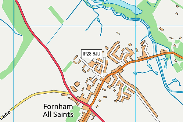 IP28 6JU map - OS VectorMap District (Ordnance Survey) IP28 6JU map - OS VectorMap District (Ordnance Survey)