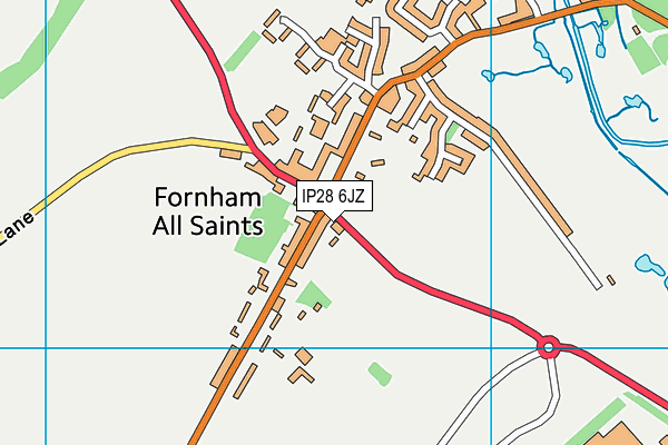 IP28 6JZ map - OS VectorMap District (Ordnance Survey) IP28 6JZ map - OS VectorMap District (Ordnance Survey)