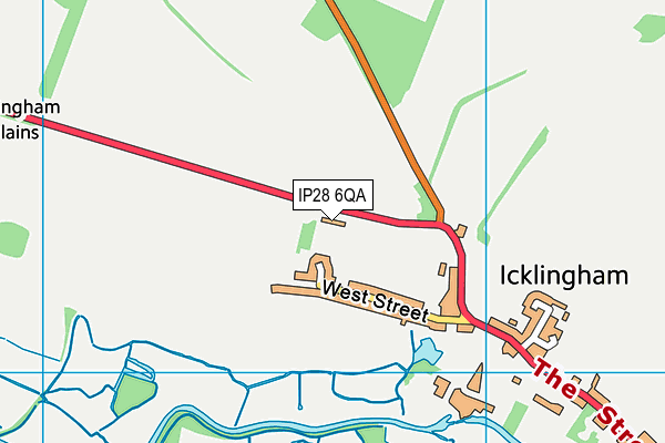 IP28 6QA map - OS VectorMap District (Ordnance Survey) IP28 6QA map - OS VectorMap District (Ordnance Survey)