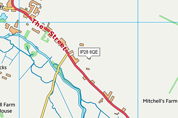IP28 6QE map - OS VectorMap District (Ordnance Survey) IP28 6QE map - OS VectorMap District (Ordnance Survey)