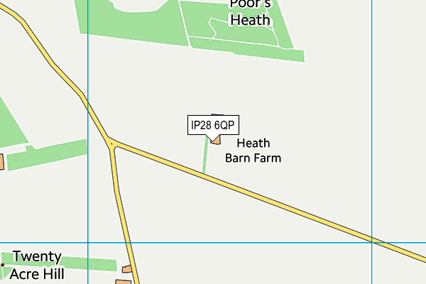 IP28 6QP map - OS VectorMap District (Ordnance Survey) IP28 6QP map - OS VectorMap District (Ordnance Survey)