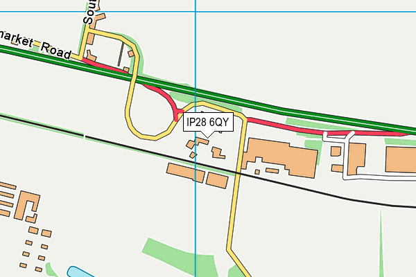 IP28 6QY map - OS VectorMap District (Ordnance Survey) IP28 6QY map - OS VectorMap District (Ordnance Survey)