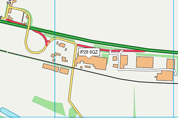 IP28 6QZ map - OS VectorMap District (Ordnance Survey) IP28 6QZ map - OS VectorMap District (Ordnance Survey)