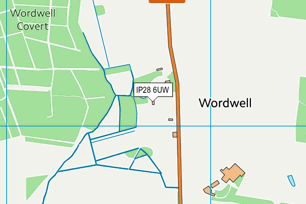 IP28 6UW map - OS VectorMap District (Ordnance Survey) IP28 6UW map - OS VectorMap District (Ordnance Survey)