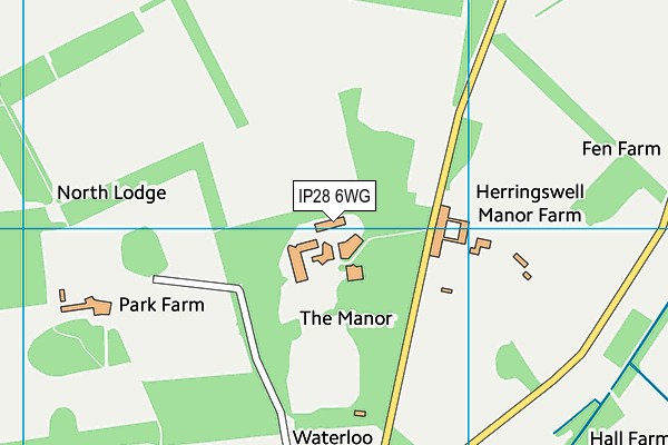 IP28 6WG map - OS VectorMap District (Ordnance Survey) IP28 6WG map - OS VectorMap District (Ordnance Survey)