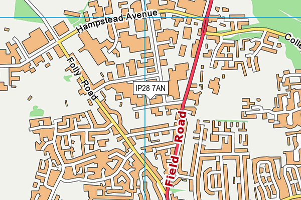 IP28 7AN map - OS VectorMap District (Ordnance Survey) IP28 7AN map - OS VectorMap District (Ordnance Survey)