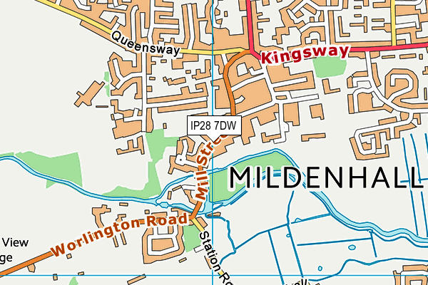 IP28 7DW map - OS VectorMap District (Ordnance Survey) IP28 7DW map - OS VectorMap District (Ordnance Survey)