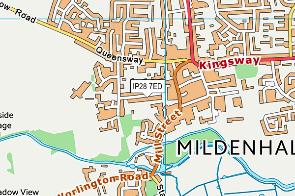 IP28 7ED map - OS VectorMap District (Ordnance Survey) IP28 7ED map - OS VectorMap District (Ordnance Survey)