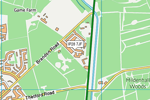 IP28 7JF map - OS VectorMap District (Ordnance Survey) IP28 7JF map - OS VectorMap District (Ordnance Survey)