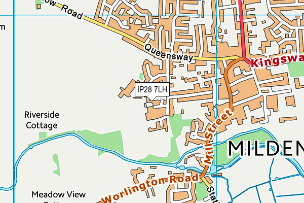 IP28 7LH map - OS VectorMap District (Ordnance Survey) IP28 7LH map - OS VectorMap District (Ordnance Survey)