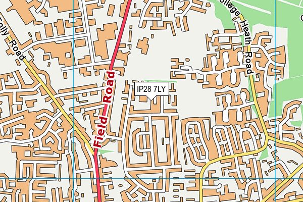 IP28 7LY map - OS VectorMap District (Ordnance Survey) IP28 7LY map - OS VectorMap District (Ordnance Survey)