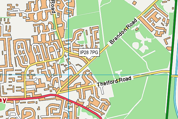 IP28 7PG map - OS VectorMap District (Ordnance Survey) IP28 7PG map - OS VectorMap District (Ordnance Survey)