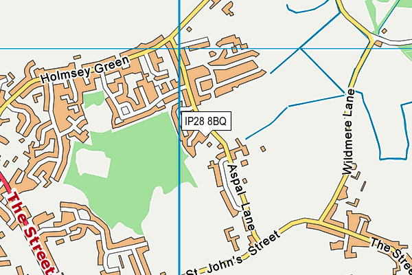 IP28 8BQ map - OS VectorMap District (Ordnance Survey) IP28 8BQ map - OS VectorMap District (Ordnance Survey)