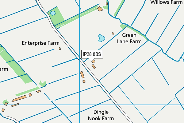 IP28 8BS map - OS VectorMap District (Ordnance Survey) IP28 8BS map - OS VectorMap District (Ordnance Survey)