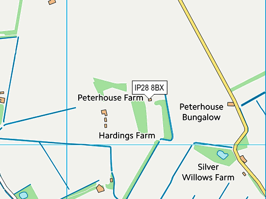 IP28 8BX map - OS VectorMap District (Ordnance Survey) IP28 8BX map - OS VectorMap District (Ordnance Survey)