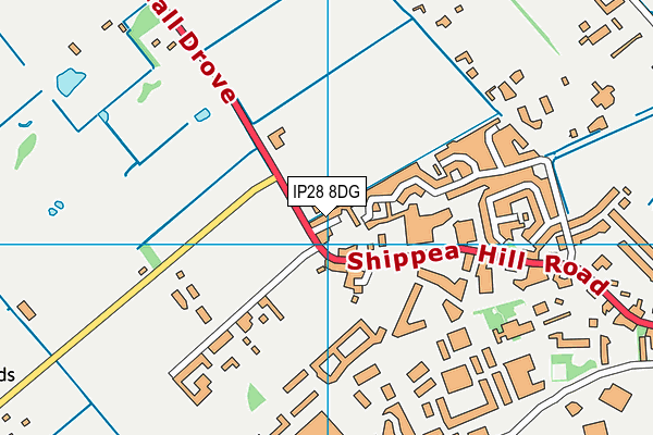 IP28 8DG map - OS VectorMap District (Ordnance Survey) IP28 8DG map - OS VectorMap District (Ordnance Survey)