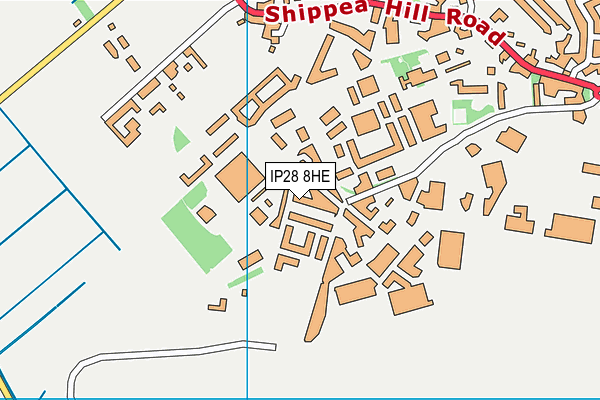 IP28 8HE map - OS VectorMap District (Ordnance Survey) IP28 8HE map - OS VectorMap District (Ordnance Survey)