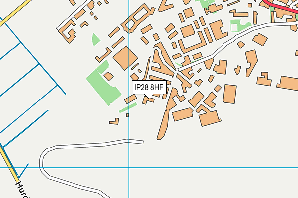 IP28 8HF map - OS VectorMap District (Ordnance Survey) IP28 8HF map - OS VectorMap District (Ordnance Survey)