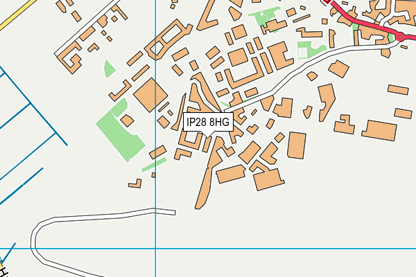 IP28 8HG map - OS VectorMap District (Ordnance Survey) IP28 8HG map - OS VectorMap District (Ordnance Survey)