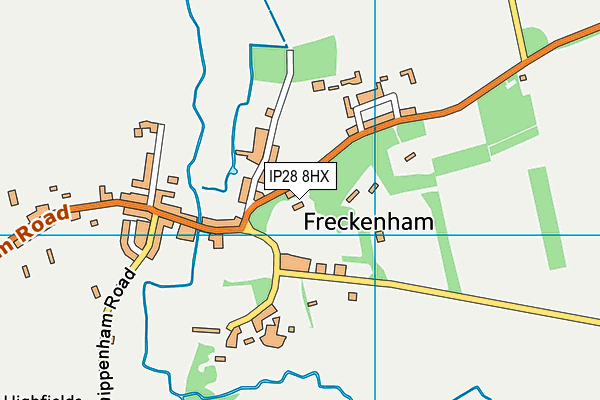 IP28 8HX map - OS VectorMap District (Ordnance Survey) IP28 8HX map - OS VectorMap District (Ordnance Survey)