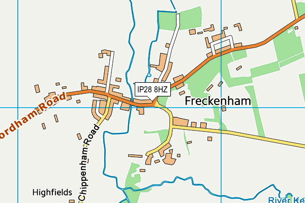 IP28 8HZ map - OS VectorMap District (Ordnance Survey) IP28 8HZ map - OS VectorMap District (Ordnance Survey)
