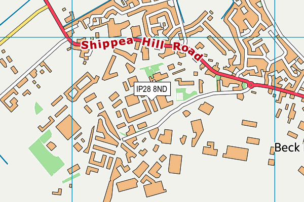 IP28 8ND map - OS VectorMap District (Ordnance Survey) IP28 8ND map - OS VectorMap District (Ordnance Survey)