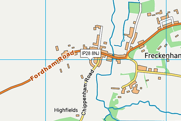 IP28 8NJ map - OS VectorMap District (Ordnance Survey) IP28 8NJ map - OS VectorMap District (Ordnance Survey)