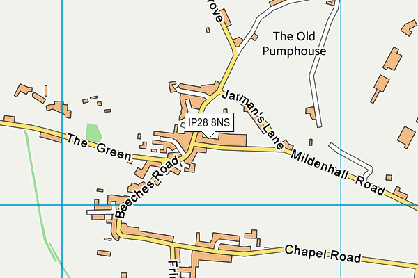 IP28 8NS map - OS VectorMap District (Ordnance Survey) IP28 8NS map - OS VectorMap District (Ordnance Survey)