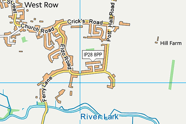 IP28 8PP map - OS VectorMap District (Ordnance Survey) IP28 8PP map - OS VectorMap District (Ordnance Survey)