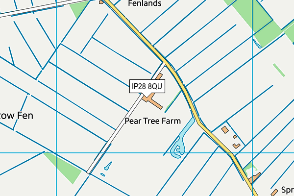 IP28 8QU map - OS VectorMap District (Ordnance Survey) IP28 8QU map - OS VectorMap District (Ordnance Survey)