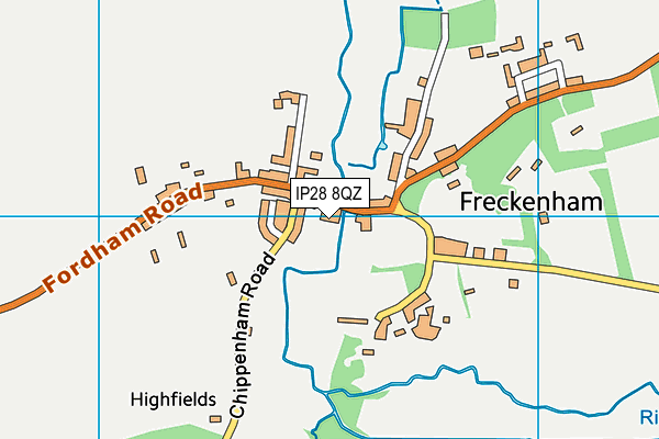 IP28 8QZ map - OS VectorMap District (Ordnance Survey) IP28 8QZ map - OS VectorMap District (Ordnance Survey)
