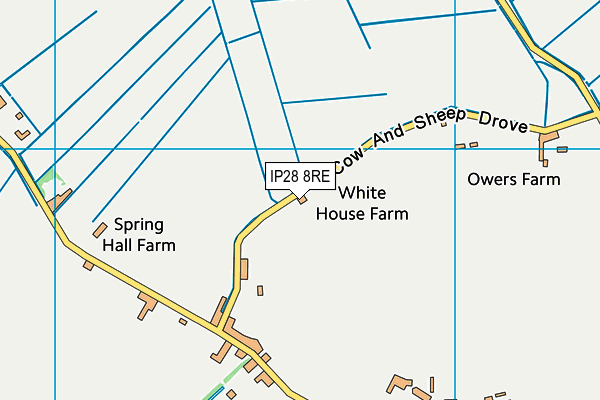 IP28 8RE map - OS VectorMap District (Ordnance Survey) IP28 8RE map - OS VectorMap District (Ordnance Survey)