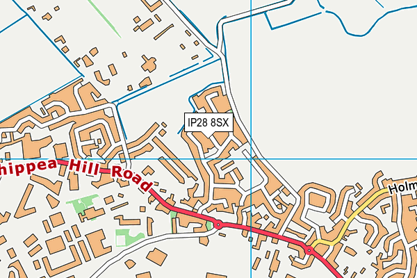 IP28 8SX map - OS VectorMap District (Ordnance Survey) IP28 8SX map - OS VectorMap District (Ordnance Survey)