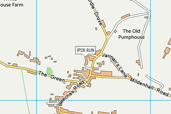 IP28 8UN map - OS VectorMap District (Ordnance Survey) IP28 8UN map - OS VectorMap District (Ordnance Survey)