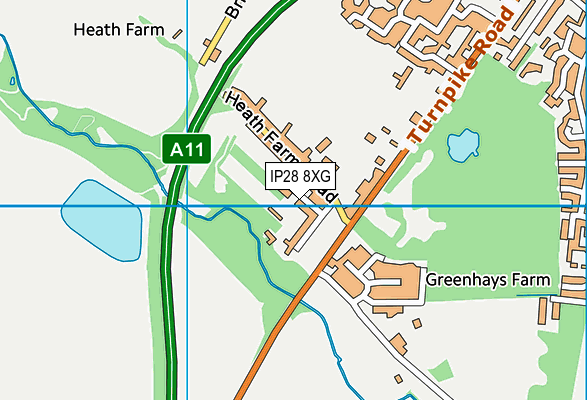 IP28 8XG map - OS VectorMap District (Ordnance Survey) IP28 8XG map - OS VectorMap District (Ordnance Survey)